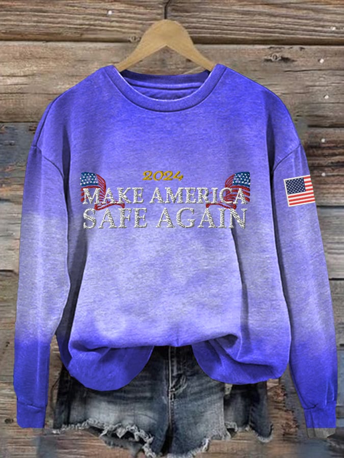 Women's Make America Safe Again Print Sweatshirt