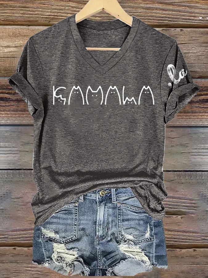 Women's La  kamala Printed Short-Sleeved T-Shirt