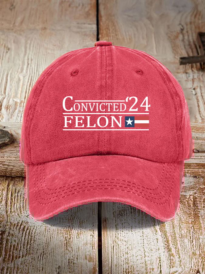 Convicted Felon Print Unisex Cap