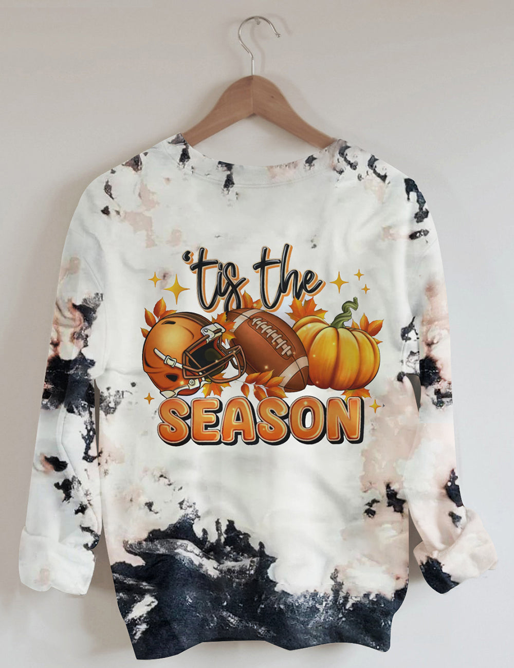 Women's Tis The Season Football Print Shirt
