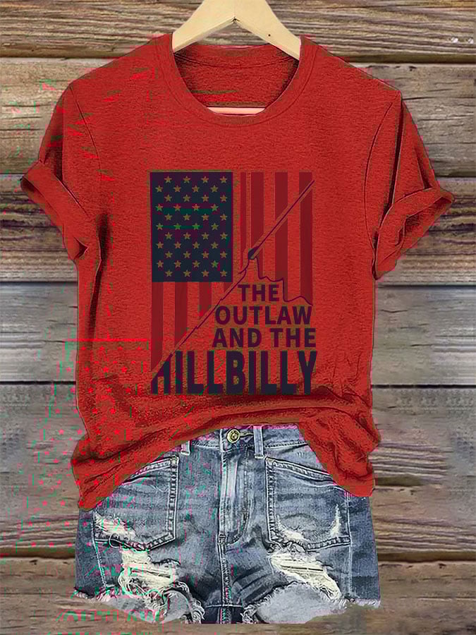 Women's "The Outlaw and The Hillbilly" Print T-Shirt