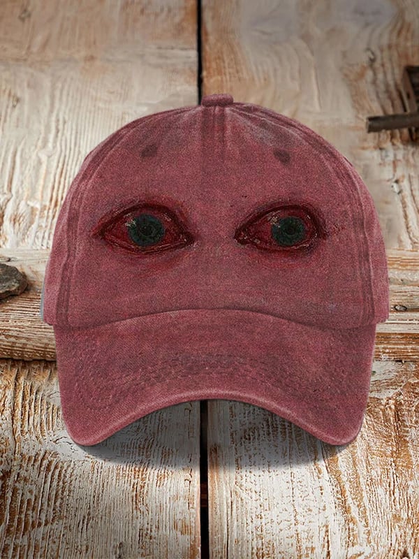 Halloween Eyes Print Hat
