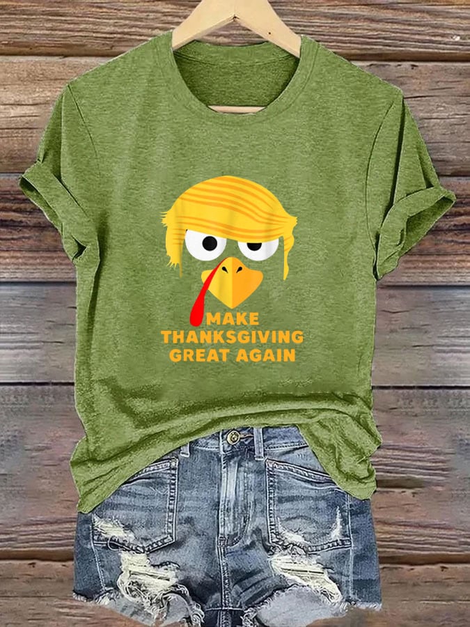 Women's Make Thanksgiving Great Again Print T-Shirt