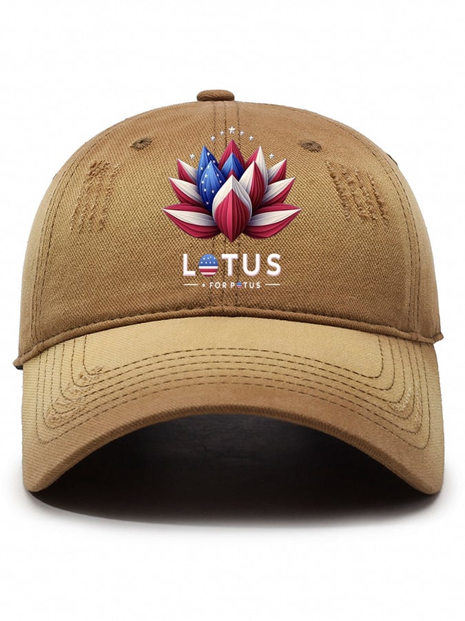 Unisex Lotus For Potus Print Baseball Cap