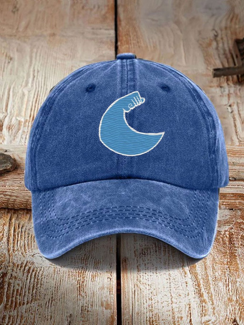 Unisex Blue Wave Strength Printed Hat