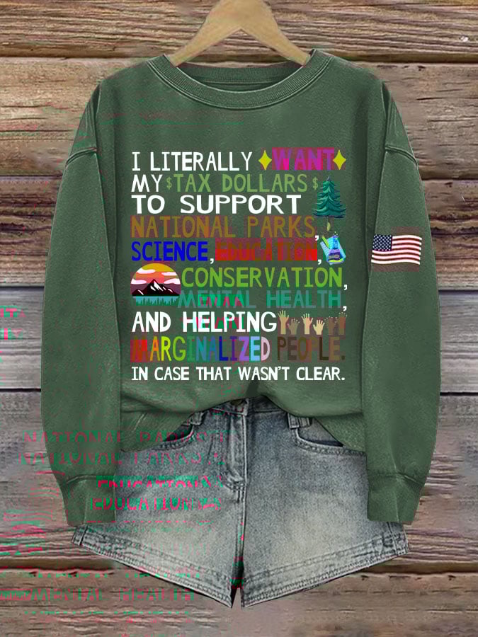 Women's Support National Parks Printed Sweatshirt