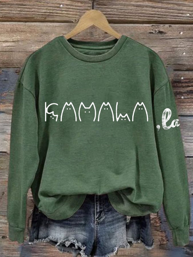 Women's La  Print Casual Sweatshirt