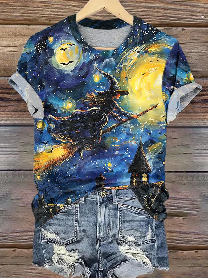 Women's Witch Print Shirt