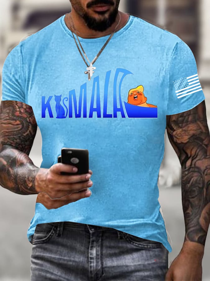 Men's flag comma la 100% cotton short sleeve t-shirt