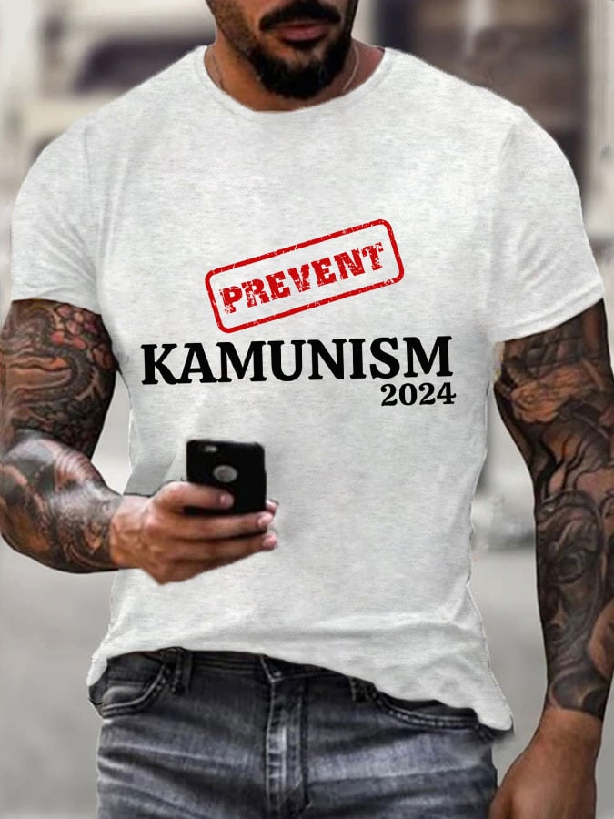 Men's Prevent Kamunism Print T-shirt