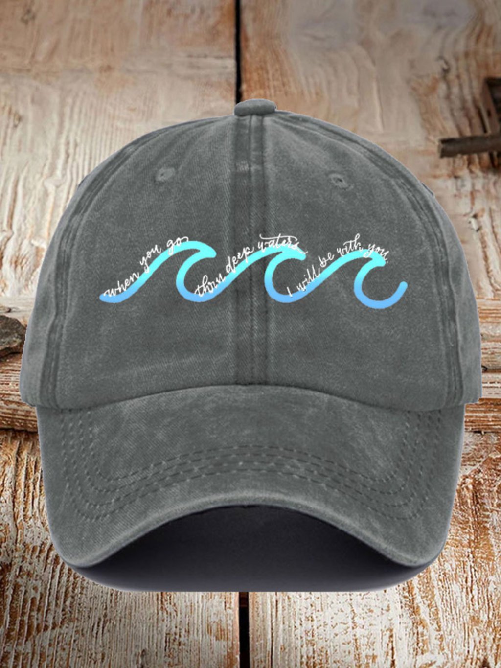 Unisex When You Go Through Deep Waters I Will Be With You Printed Hat