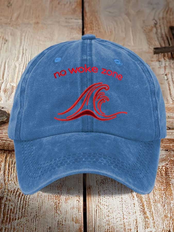 No Woke Zone Print Baseball Cap