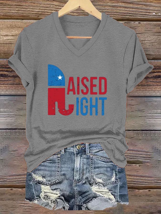 Women's Funny Elephant Raised RightPrint T-Shirt