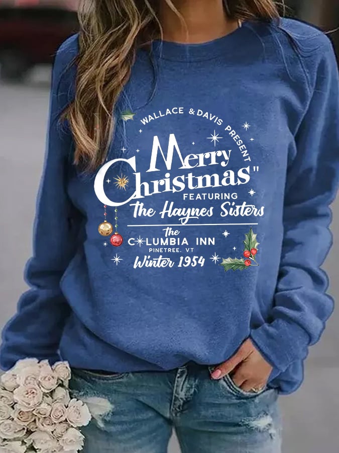 Women's Merry Christmas Print Casual Sweatshirt