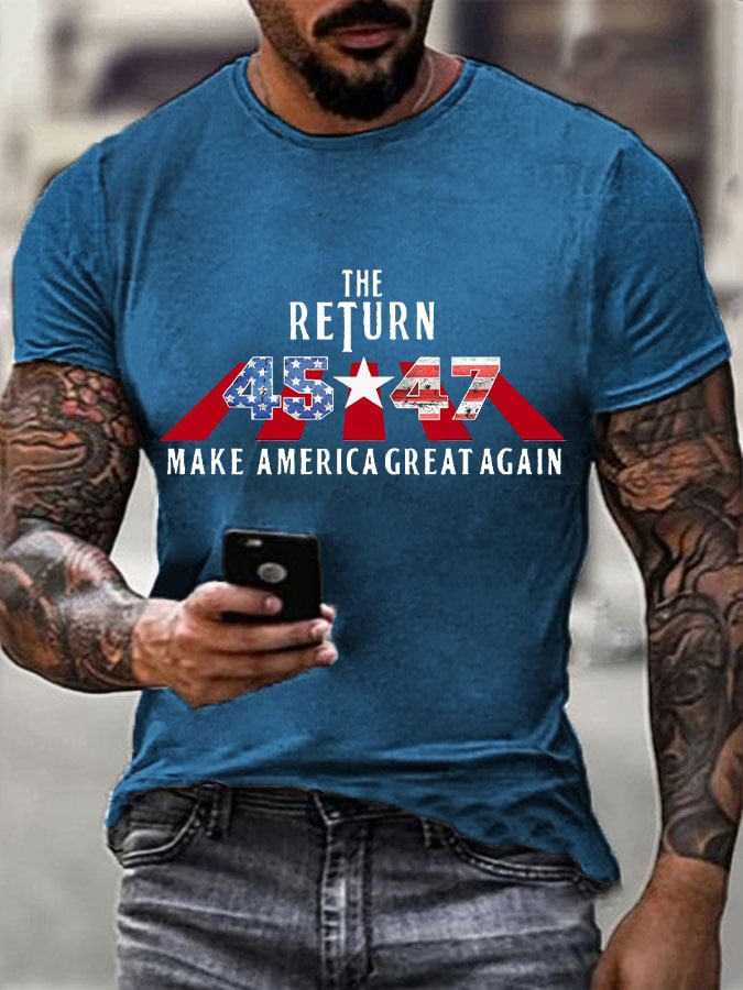 Men's The Return Make America Great Again Printed Casual T-Shirt