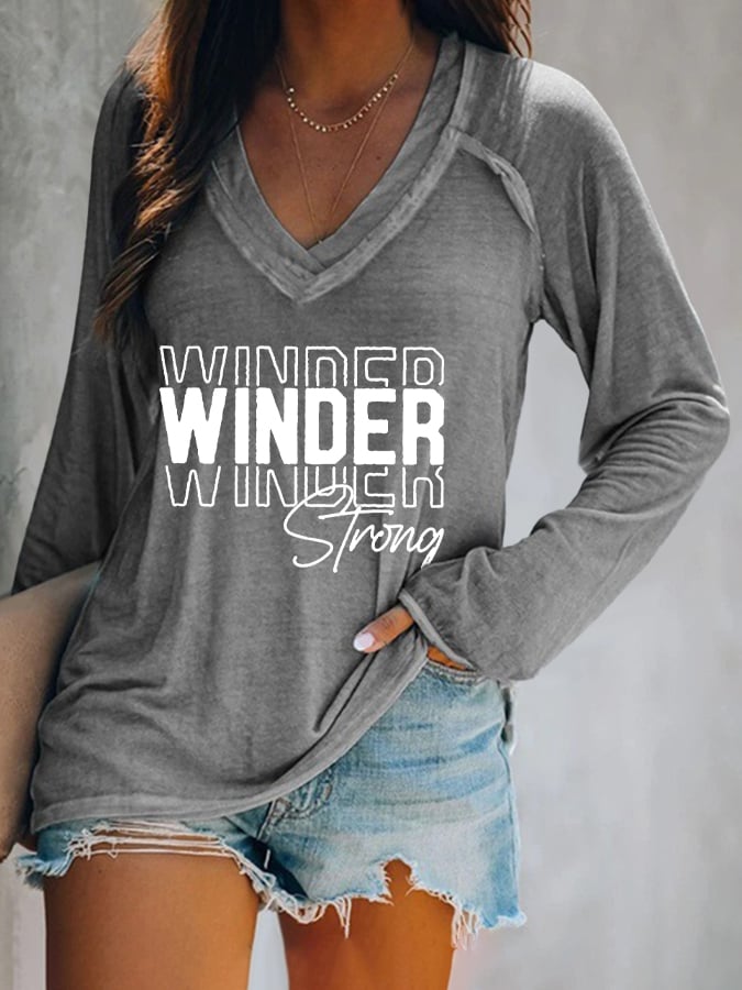 Women's Winder Strong Printed Long Sleeve T-Shirt
