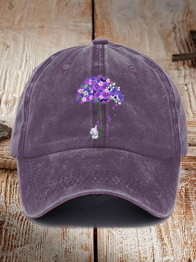 Unisex I Will Remember For You Dementia Alzheimer's Disease Awareness Print Cap