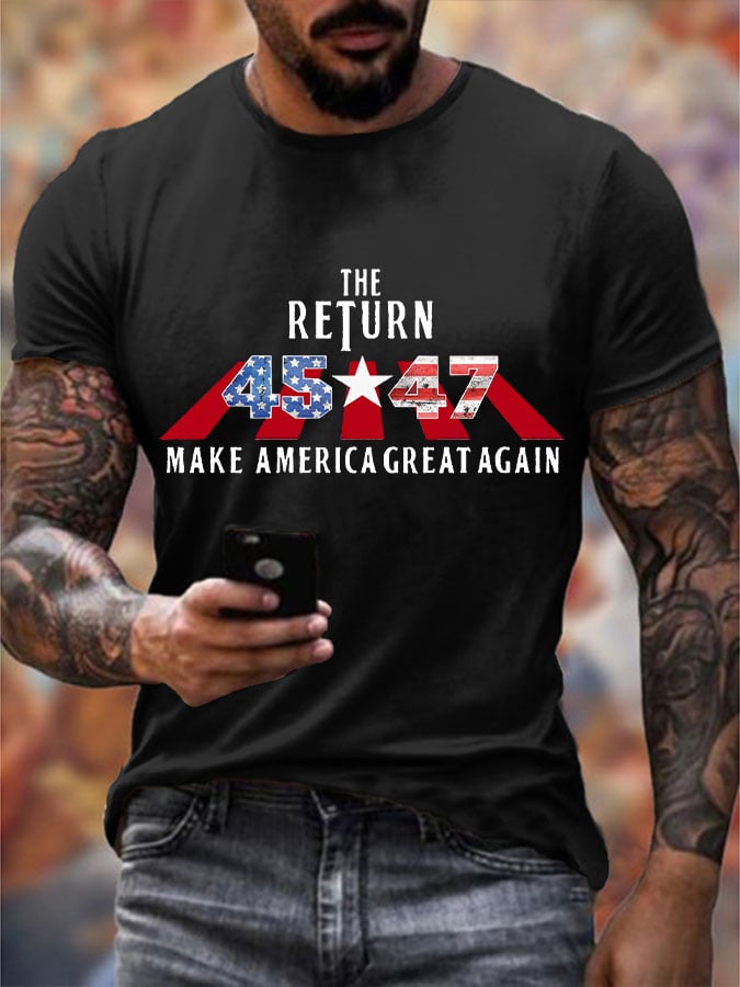 Men's The Return Make America Great Again Printed Casual T-Shirt