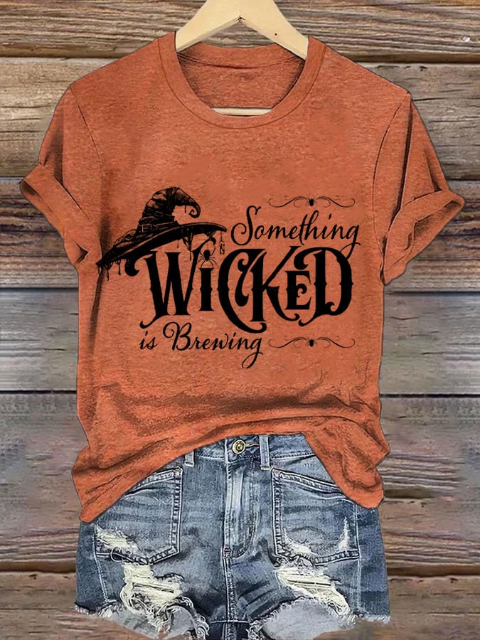 Women's Halloween Print Casual T-Shirt