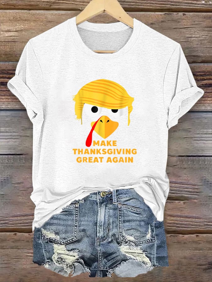 Women's Make Thanksgiving Great Again Print T-Shirt