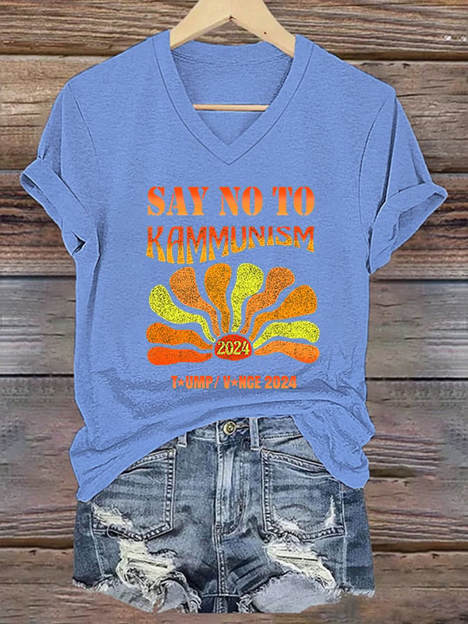 Women's Say no to Kamunism Print T-Shirt