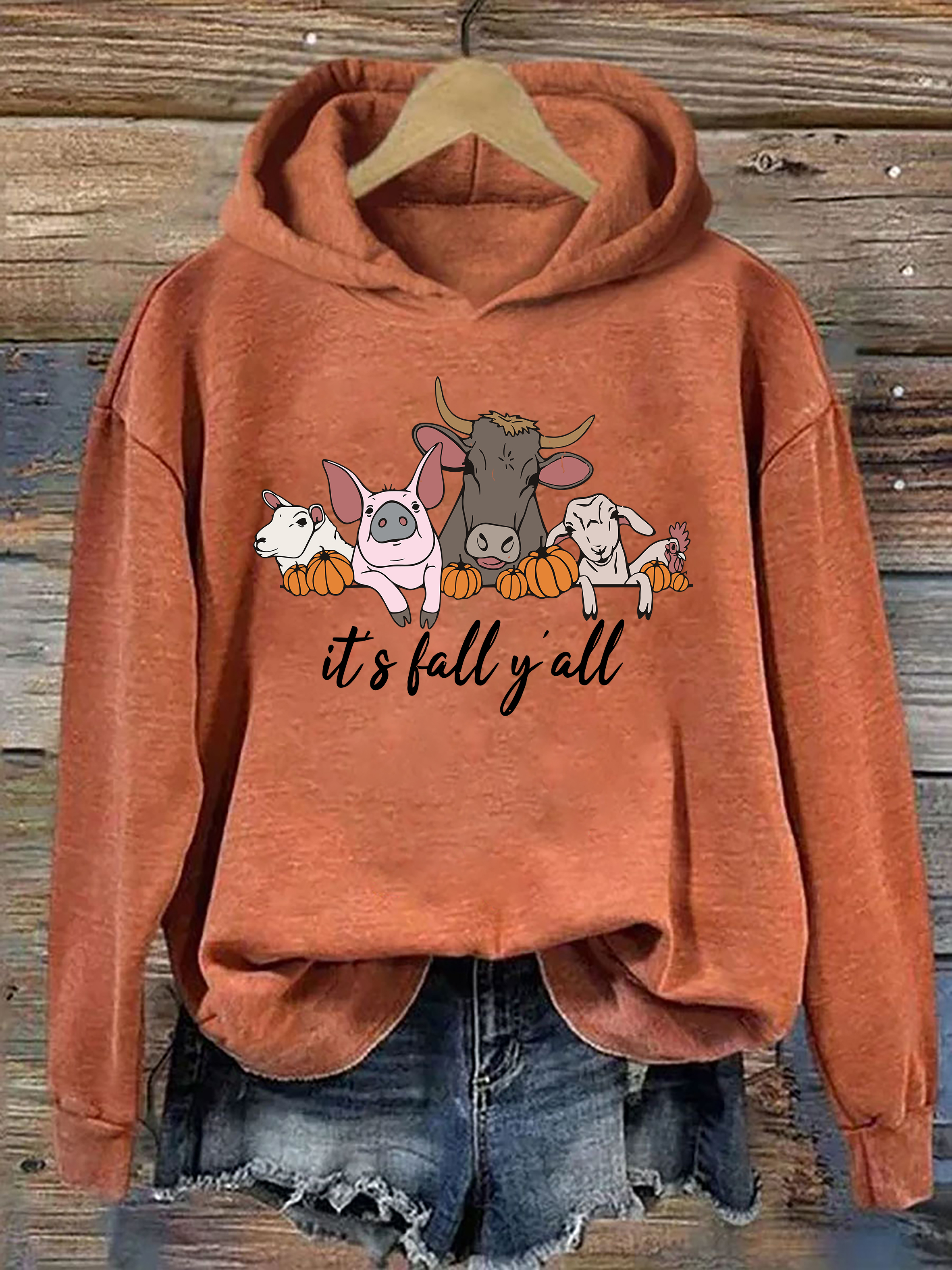 Farm Animals It's Fall Y'all Hoodie