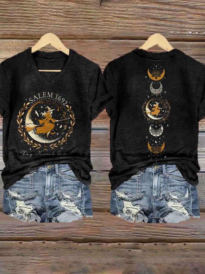 Women's Halloween Salme 1692 They Missed One Print T-Shirt