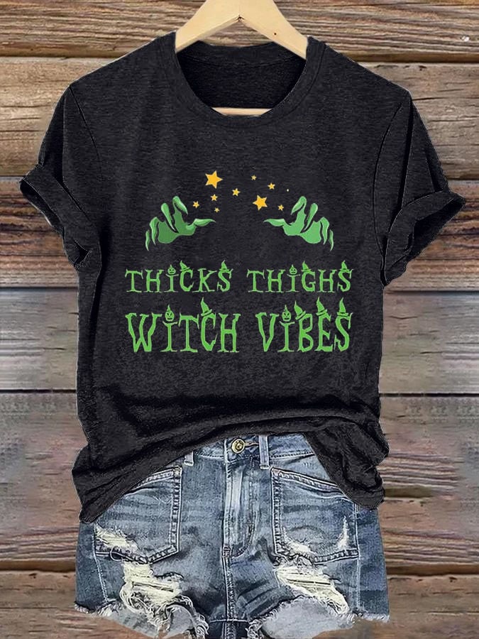 Women's Halloween Printed Casual T-Shirt