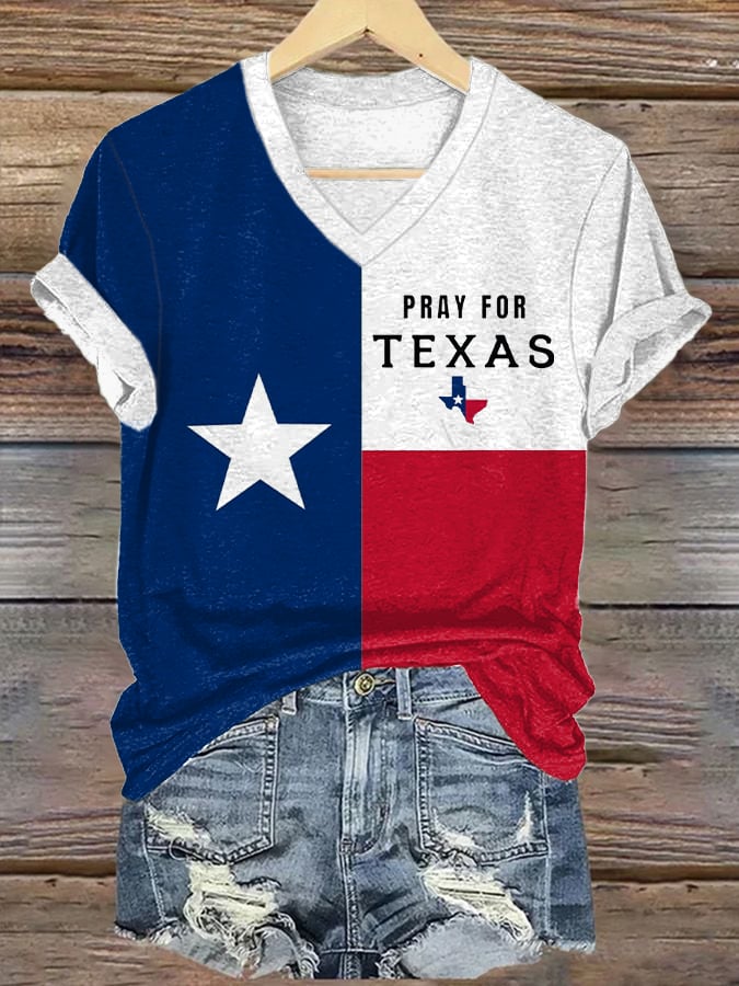 Women's Texas Strong Printed Short-Sleeved T-Shirt