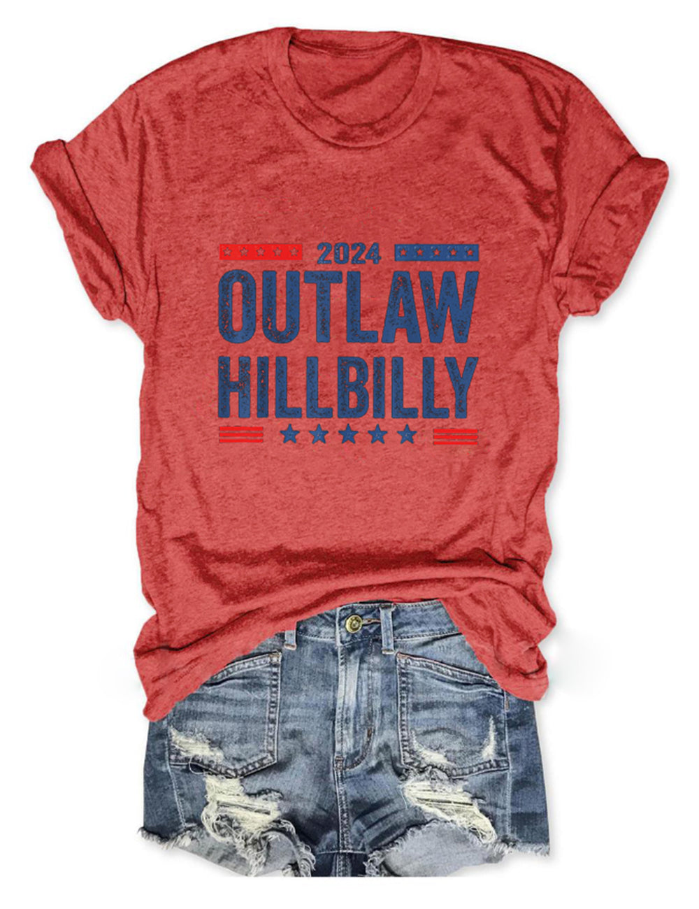 Outlaw Hillbilly 2024 Red Tee