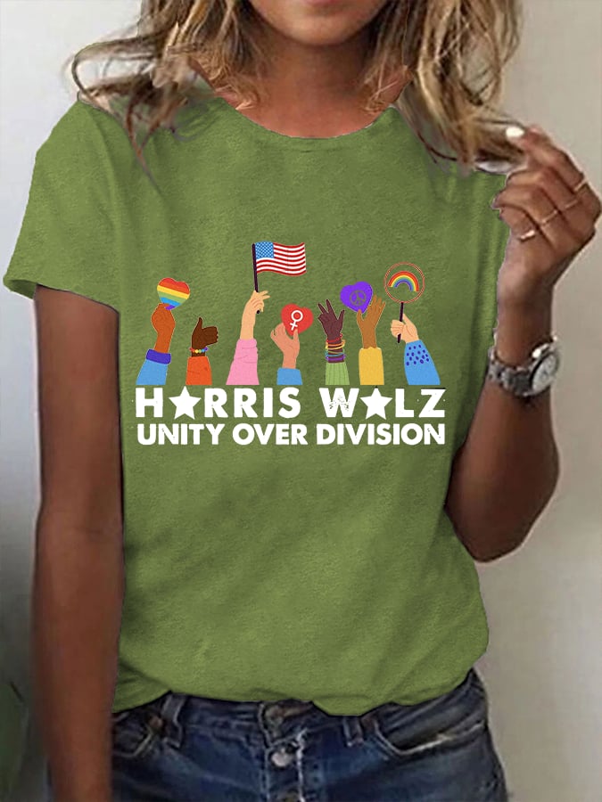 Women's Unity Over Division Printed T-Shirt