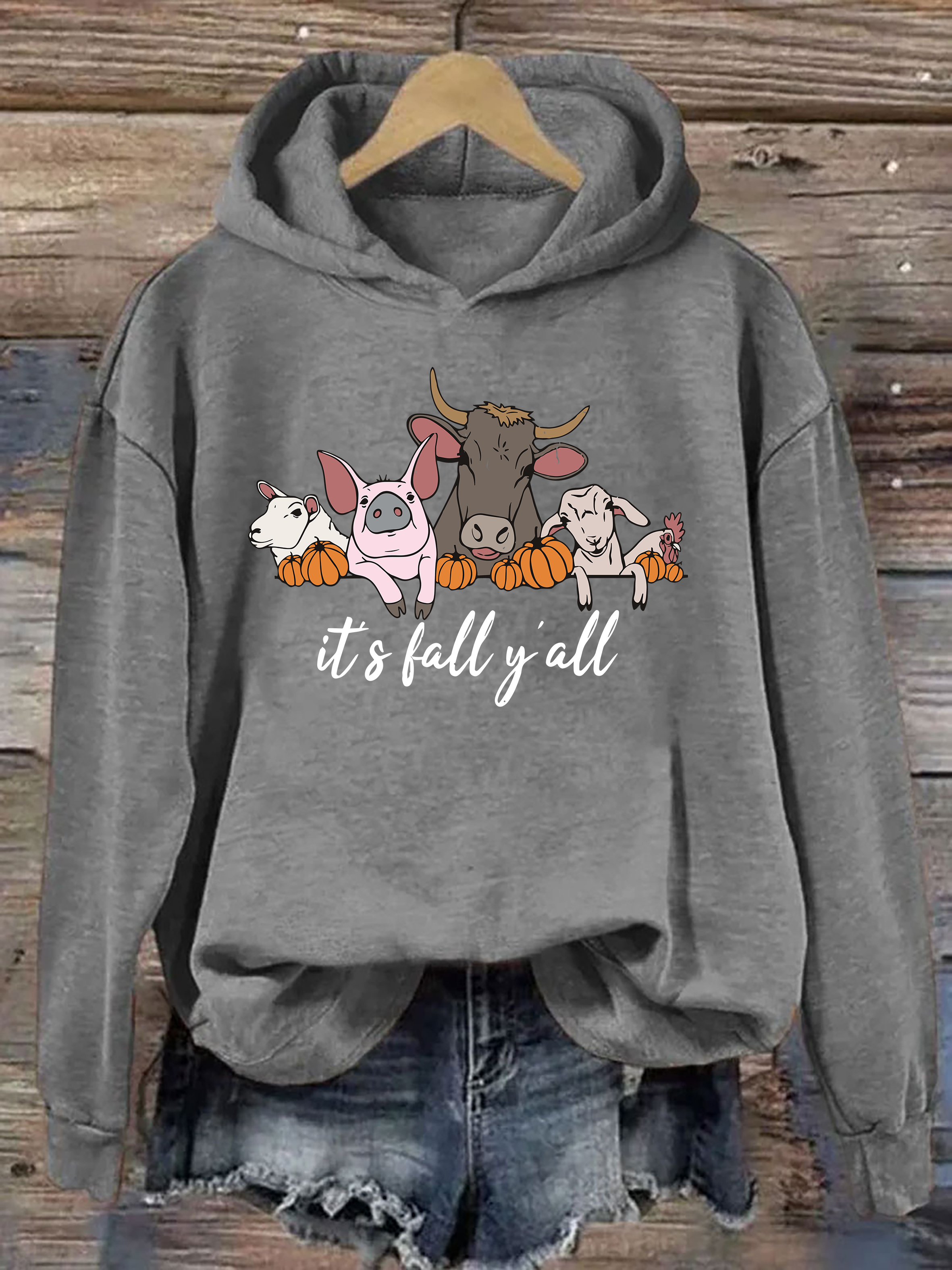 Farm Animals It's Fall Y'all Hoodie