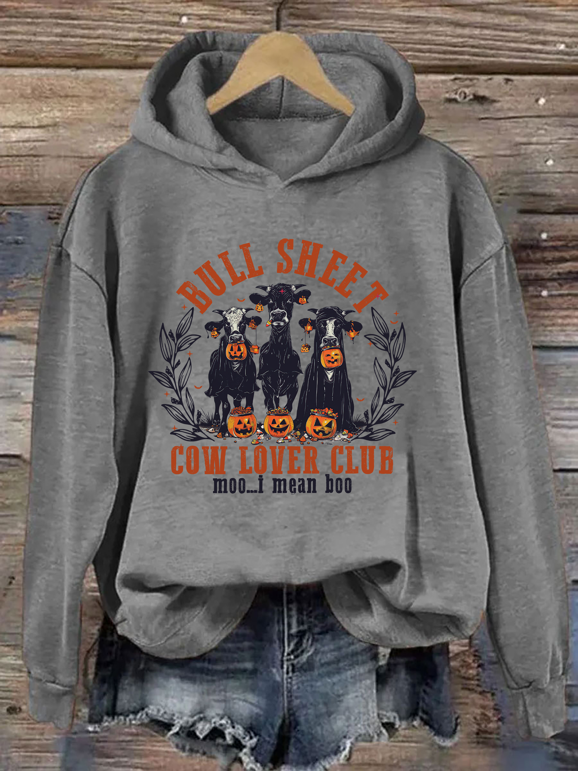 Bull Sheet Cow Lover Club Hoodie