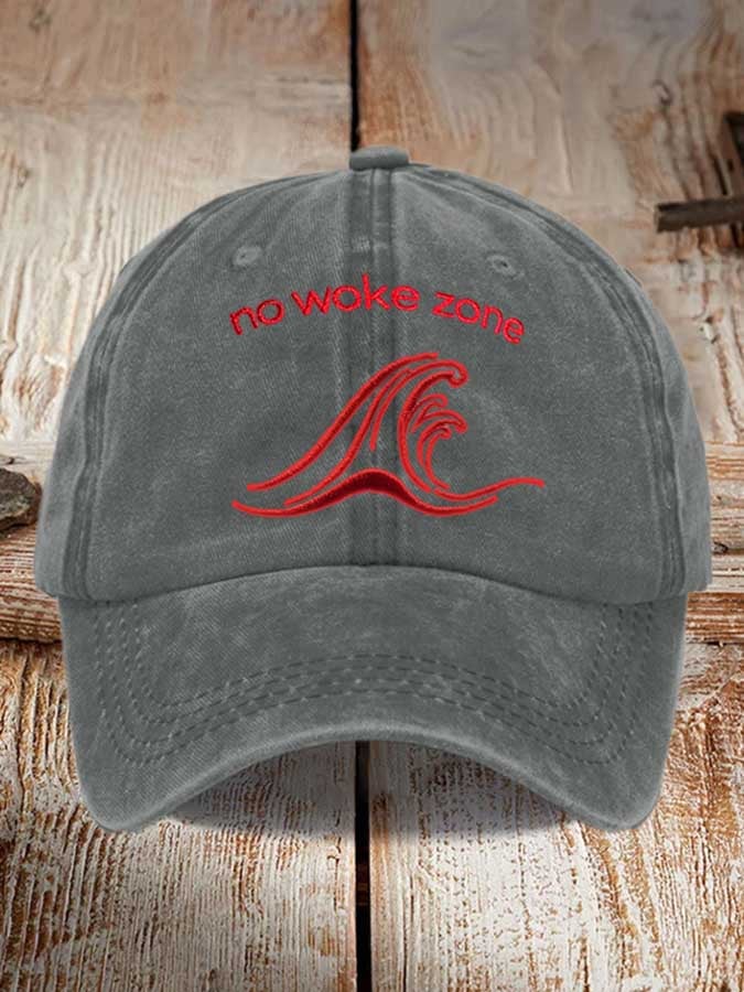 No Woke Zone Print Baseball Cap