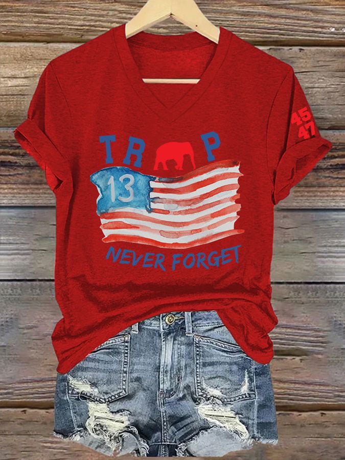 Women'S Remember The 13 Fallen Soldiers Printed T-Shirt