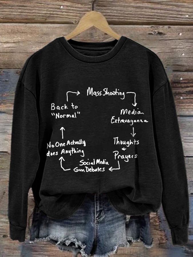 Retro Cycle Continues Print Sweatshirt