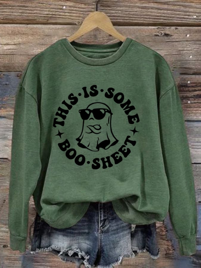 Women's This Is Some Boo Sheet Print Sweatshirt