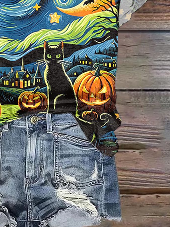 Women's Witch Print Shirt