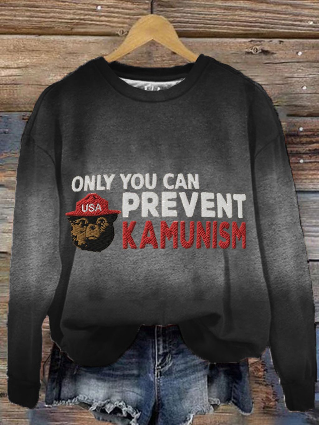 Women's Only You Can Prevent Kamunism Printed Sweatshirt