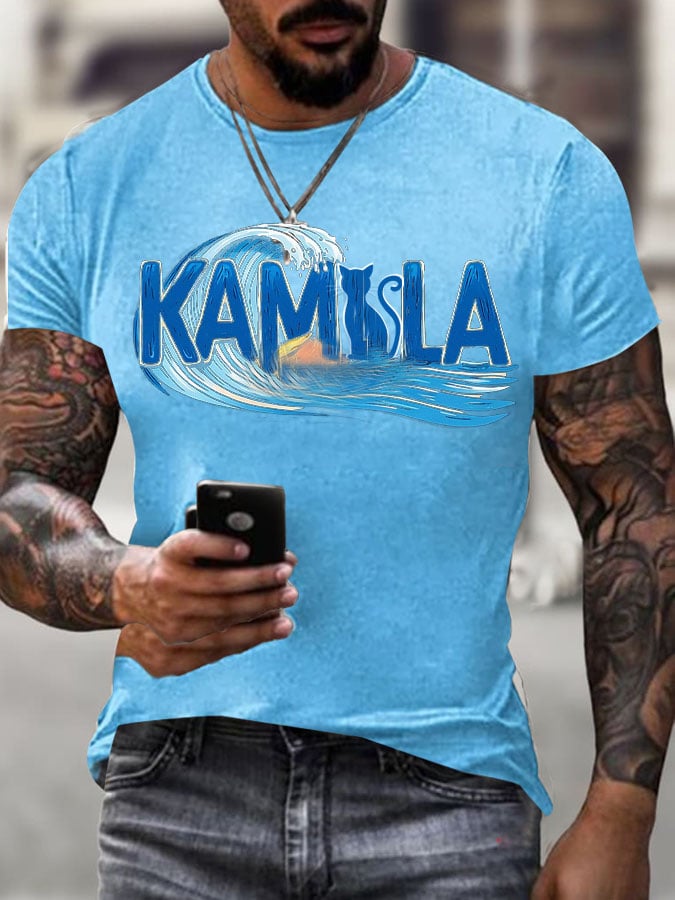 Men's flag comma la cotton short sleeve t-shirt