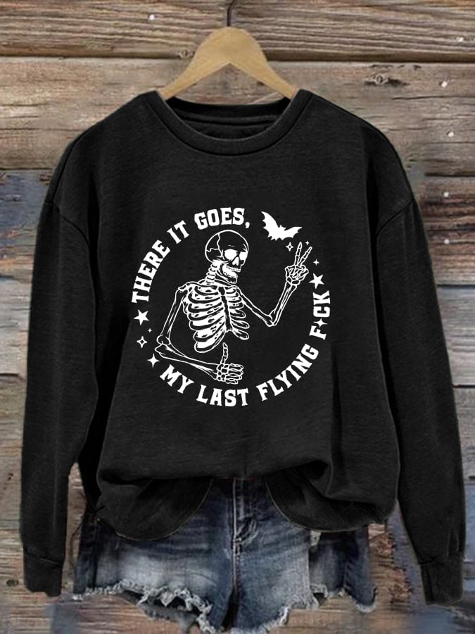 Women's There It Goes My Last Flying Fuck Print Sweatshirt