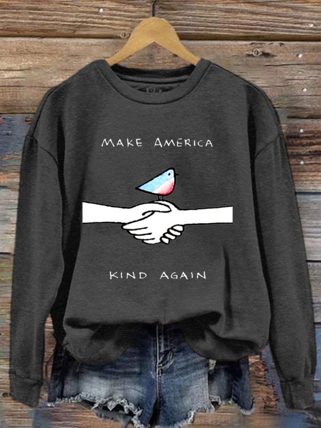 Women's Make America Kind Again Printed Sweatshirt