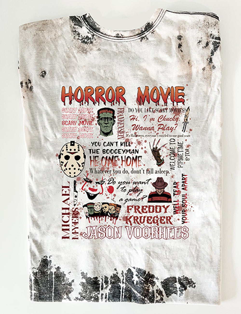 Women's Halloween Horror Movie Print T-Shirt
