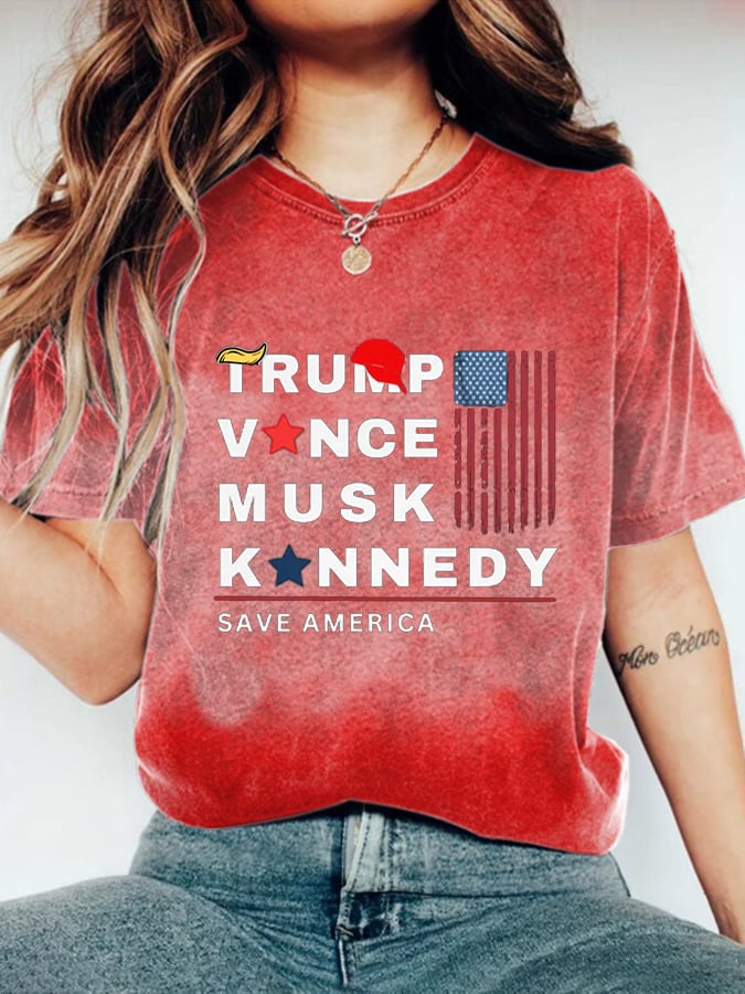 Women's RFK Jr Printed Casual Crew Neck T-Shirt