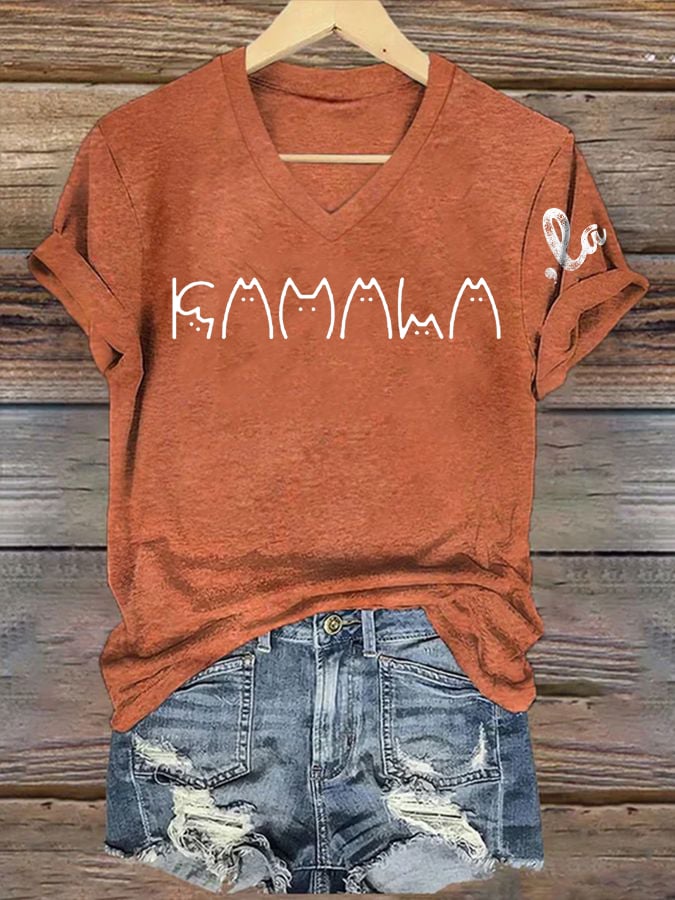 Women's La  kamala Printed Short-Sleeved T-Shirt