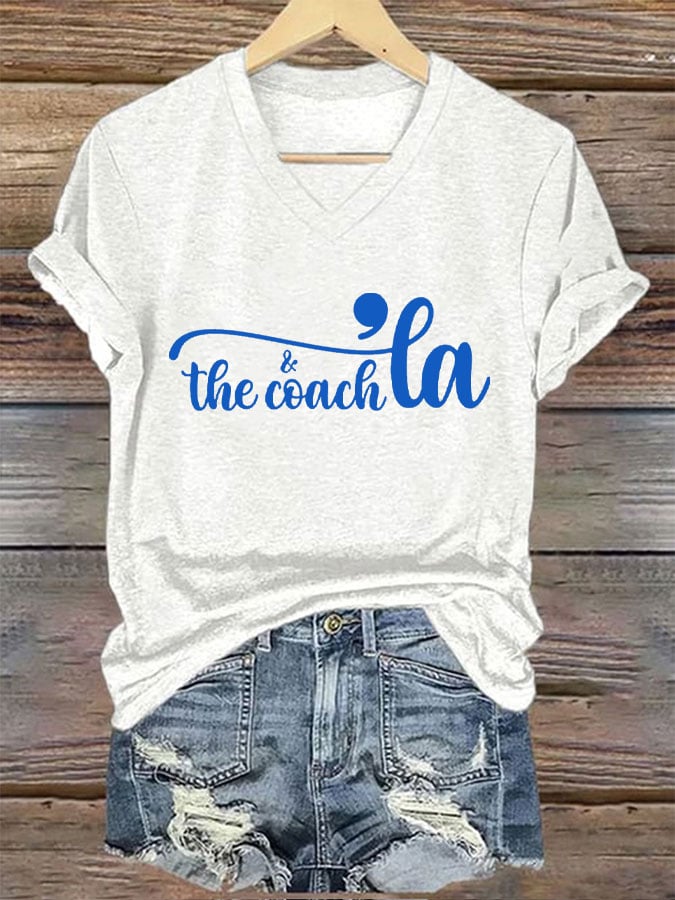 Women's Comma La And The Coach Print T-Shirt