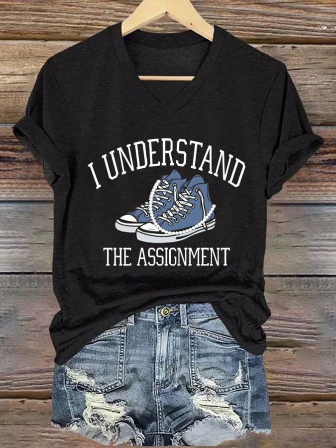 Women's La I Understand The Assignment Printed Short-Sleeved T-Shirt