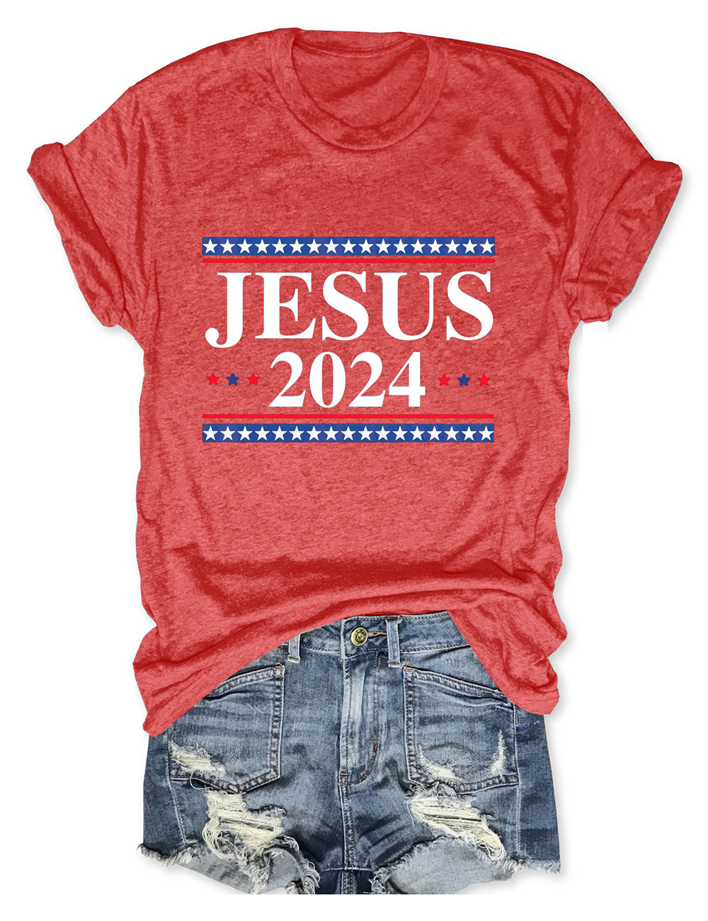 Women's Jesus 2024 Print T-Shirt