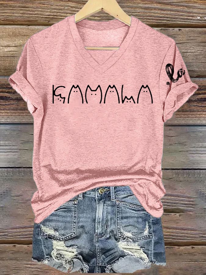 Women's La  kamala Printed Short-Sleeved T-Shirt