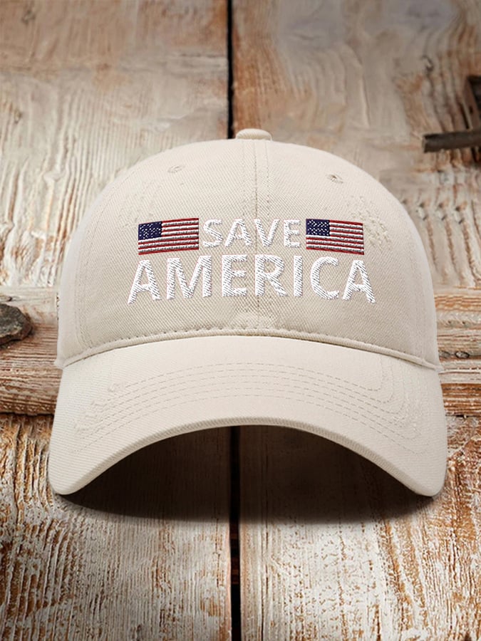 Retro Save America Printed Baseball Cap